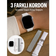 Akıllı Bayi Bluetooth Görüşmeli Dokunmatik Akıllı Saat 3 Farklı Kordon Seçeneği