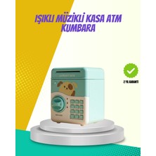 Dunai Store Atm Görünümlü Su Yeşili Otomatik Para Çeken Şifreli Kumbara