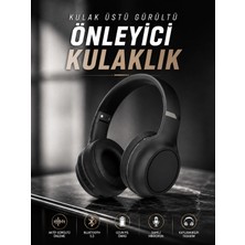Belle Fusion Mey Ithalat® Kulak Üstü Kablosuz Bluetooth Kulaklık Gürültü Önleyici Ayarlanabilir