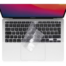 OEM Macbook Air 13.6 M2 A2681 / M3 A3113 / M4 A3240 ile Uyumlu Türkçe Q Klavye Koruyucu, Şeffaf Silikon