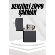 Akıllı Bayi Hediyelik Zarif Siyah Benzinli Çakmak