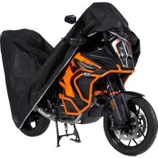 OEM Miflonlu Motosiklet Brandası Su Geçirmez -Ic Yuzeyi Miflon Kapli - Beden- Siyah (X Large Topcase)