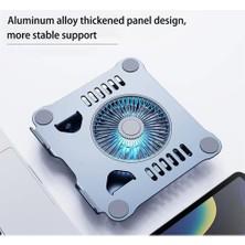 OEM ST804 11-17.3" Uyumlu USB Soğutma Fanlı Alüminyum Macbook Standı (Gümüş)