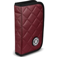 OEM Cover Soft-Sert Kapaklı Ayraçlı Kapitone Kalem Kutusu (Bordo)