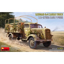 Miniart 35199 1:35 Alman 3 Tonluk 4x4 Kasalı Kamyon 3.6-6700A Erken Üretim