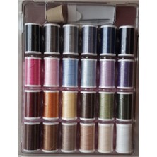OEM Dikiş Iplik Seti 24 Adt Dikiş Ipi Seti, 5 Adet Dikiş Iğnesi,yüksük, Dikiş Nakış Kiti,