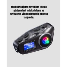 Akıllı Bayi IP65 Suya Dayanıklı Kask Bluetooth Kulaklık LCD Ekranlı