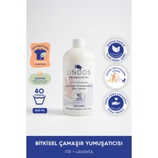 Lindos Doğal Vegan Konsantre Çamaşır Yumuşatıcısı Itır & Lavanta - Doğal Ve Ferahlatıcı Yumuşaklık - 40 Yıkama (600 ML)