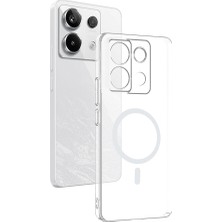 Sionel Xiaomi Redmi Note 13 Pro 4g Kılıf Sararmaz Ultra Ince Sert Mika Magsafe Kamera Yükseltili Snel