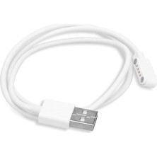 OEM Alkatronik USB 4 Pin Pogo Kablo Akıllı Saat Manyetik Sabitleyici Şarj Kablosu USB 2.0