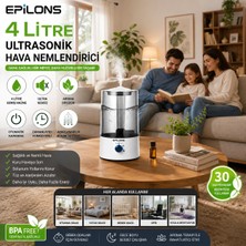 Dunai Store Rbh-04 Ultrasonik Hava Nemlendirici 4 Litre Buhar Makinesi Aroma Difüzörü - Otomatik Kapanma
