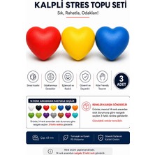 Nubex Promosyon Nubex 3'lü Kalpli Stres Topu | Baskısız Pu Sıkma Topu | Yumuşak Duyusal Oyuncak
