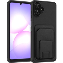 Alpsa Teknoloji Galaxy A07 Kılıf Kartlıklı Standlı Kamera Yükseltili Silikon Alps
