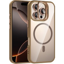 Ankayan Teknoloji iPhone 16 Pro Max Kılıf Kamera Standlı Magsafe Destekli Şeffaf Arka Yüz Silikon Anky