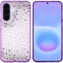 Ankayan Teknoloji Galaxy A37 Kılıf Kamera Yükseltili Simli Damla Taşlı Silikon Anky