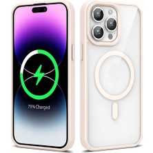 Sionel iPhone 14 Pro Max Kılıf Kenarlar Ince Arka Kısım Magsafe Kamera Yükseltili Silikon Snel