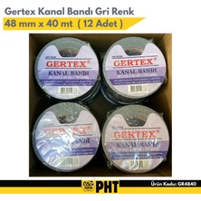 Gertex Kanal Bandı 48 mm x 40 mt ( 12 Adet ) Gri Renk GR4840