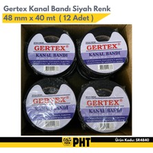 Gertex Kanal Bandı 48 mm x 40 mt ( 12 Adet ) Siyah Renk SR4840