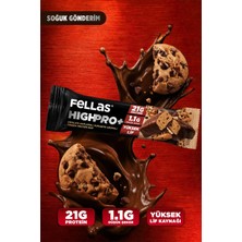 Fellas Çikolata Kaplı HighPro+ Protein Bar - Kurabiye Aromalı (50 g) - 12 Adet