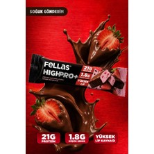 Fellas Çikolata Kaplı HighPro+ Protein Bar - Çilekli (50 g) x 12 Adet