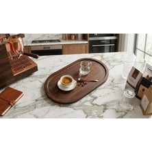 Famwood Art Ahşap Vintage Xl Yağdanlık Altlığı, Kahve Sunumluğu, Dekoratif Tepsi