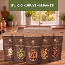 ANTEP PAZARI Çiğ Kuruyemiş Paketi  (100 gr x 5 Adet + 1 Paket Yulaf Ezmesi)