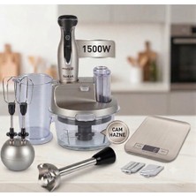 Tefal Powelix Activflow Expert 1500 W Cam Hazneli Gümüş Blender ve Hassas Mutfak Tartısı Seti