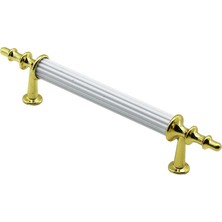 Go İthalat 10 Adet Beyaz - Altın Boru Kulp 9.6cm (5477)
