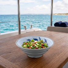 Happy Chef Selva Blu 3'lü Salata Kasesi Seti, Ø 20,3 cm - H.7,6 cm 900 Ml. , Thermoset Melamin