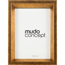 Mudo Home OLIVIA Altın Renkli 13x18 Fotoğraf Çerçevesi Poliresin Şekilli Modern Tasarım