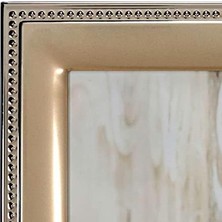 Malden Uluslararası Tasarımlar Klasik Altın Metal Gümüş Boncuklu 2 Tonlu Resim Çerçevesi, 8X10, Altın
