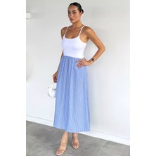 Gülseli Kadın Ip Askılı Çizgili Elbise P-00022608