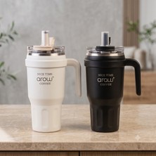 Arow Taşıma Kulplu Pipetli Termos 1000ML