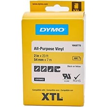 Dymo Xtl, Çok Amaçlı Vinil (54 mm x 7 Mt), Sarı/siyah - 1868775