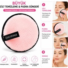 3b Trend Büyük Cilt Temizleme ve Pudra Süngeri  Yıkanabilir Makyaj Temizleme Pudra Uygulama Süngeri