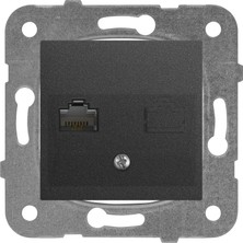 Novella/trenda Füme Data+Nümeris Cat6+Cat3 Mekanizma+Düğme Kapak