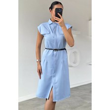 Gülseli Kadın Kemerli Elbise P-00022582