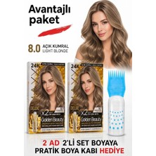 Maxx Deluxe Golden Beauty Set Saç Boyası 8.0 Açık Kumral 2 Adet