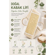 Duff Clean Uzun Kabak Lifi Banyo Sırt Kesesi ,75 cm Hamam Lifi 100% Doğal Kabak