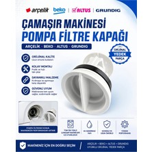 Öz Beyaz Eşya Arçelik - Beko - Grundig Çamaşır Makinesi Pompa Filtre Kapağı