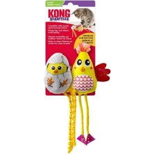 Kong Scrattles Tavuk Peluş Kedi Oyuncağı 2'li