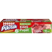 Piknik Gıda Ambalaj Kilitli Poşet Büyük 10'lu 1396