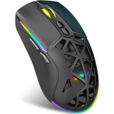 Nexus Air Kablosuz 10000 Dpi Pixart PMW3325 Sensör Makro Yazılımlı & Değiştirilebilir Kapaklı Rgb Kablosuz Gaming Mouse - Siyah