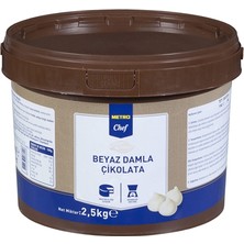 Metro Chef Damla Çikolata 2,5 kg Beyaz 2'li Ekonomik Paket