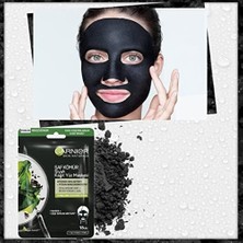 Skin Naturals Kömürlü Kağıt Yüz Maskesi Siyah Yosun