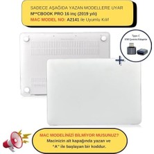 MacBook Pro 16 Touch Bar Uyumlu Sert Kapak Hardcase Mat Yüzey Ince Hafif Darbe Çizilme Koruma A2141 Şeffaf