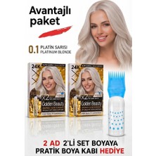 Maxx Deluxe Golden Beauty Set Saç Boyası 0.1 Platin Sarısı 2 Adet + Fırça