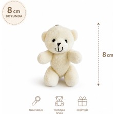 İğne İzi 8 cm Peluş Ayıcık Anahtarlık Yumuşak Oyuncak Ayı Anahtarlık Çanta Süsü Hediyelik