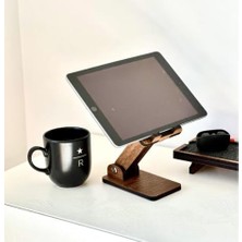Vıgo Wood Eğim ve Yükseklik Ayarlanabilir Telefon Standı (Ceviz)