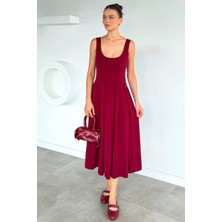 Gülseli Kadın Piliseli Askılı Elbise P-00022468